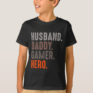 Daddy Gamer Hero - Esport Lover - Videospiel T-Shirt