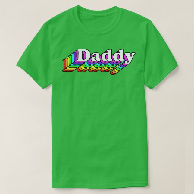 Daddy Gay Daddy Bear Retro LGB Rainbow LGBQ Pride T-Shirt (Design vorne)