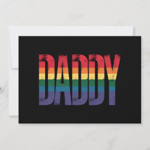 Daddy Gay Pride Monat LGBTQ Vathers Day Rainbow Einladung
