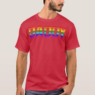 Daddy Gay Pride Monat LGBTQ Vathers Day Rainbow Fl T-Shirt