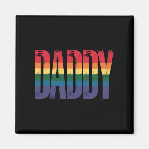 Daddy Gay Pride Monat LGBTQ Vathers Day Rainbow Magnet