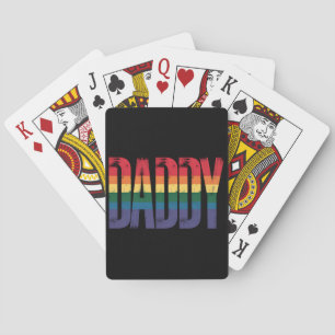 Daddy Gay Pride Monat LGBTQ Vathers Day Rainbow Spielkarten