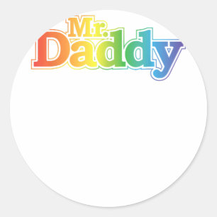 Daddy Gay Pride Runder Aufkleber