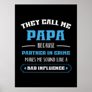 Daddy Geschenk, das sie mich Papa nennen Poster