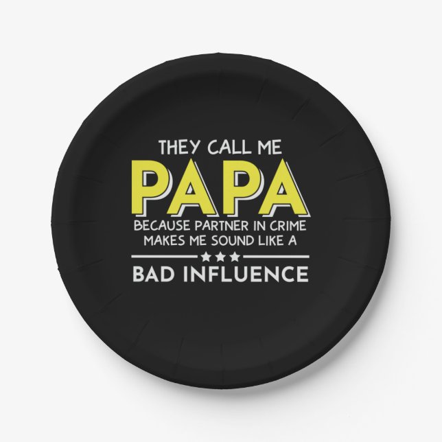 Daddy Geschenk, das sie mich Papas nennen Pappteller (Vorderseite)