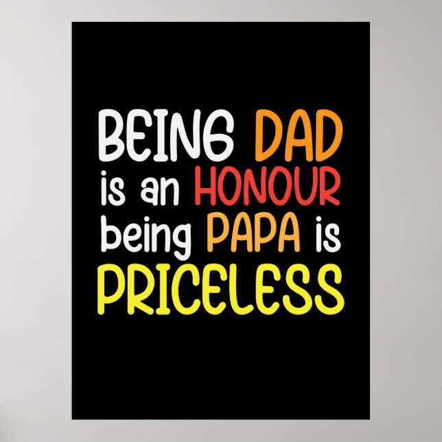Daddy Gift als Vater ist Papa Poster (Vorne)