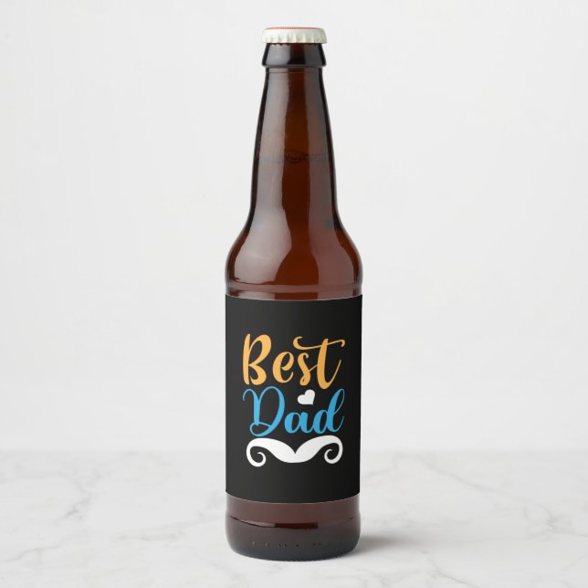 Daddy Gift Best Vater Bierflaschenetikett (Vorderseite)