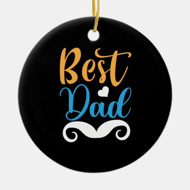 Daddy Gift Best Vater Keramik Ornament (Vorne)