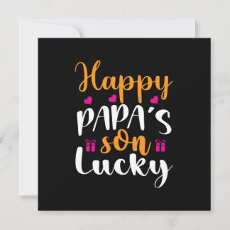 Daddy Gift Happy Papa's Son Lucky Einladung