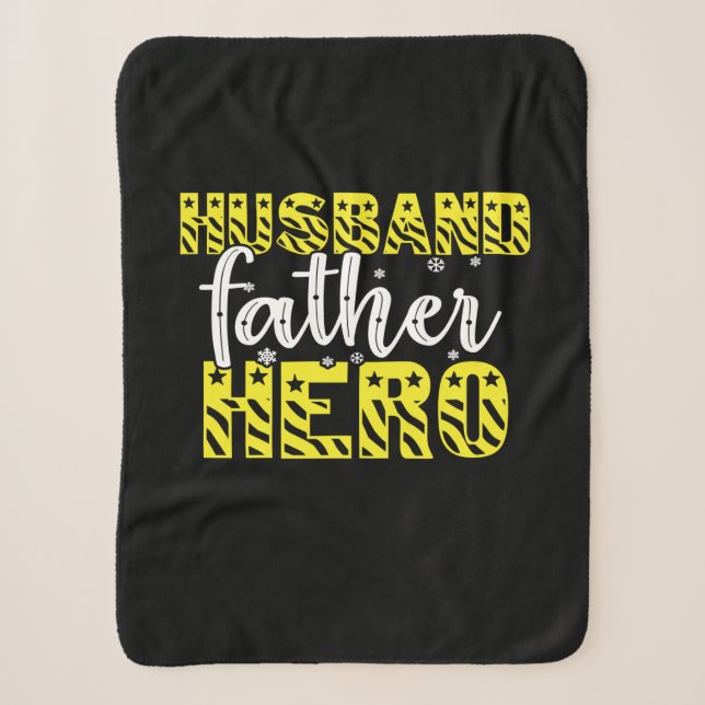 Daddy Gift Husband Father Hero Sherpadecke (Vorderseite)
