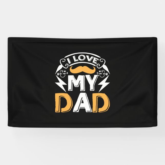 Daddy Gift I Liebe Vater Banner (Horizontal)
