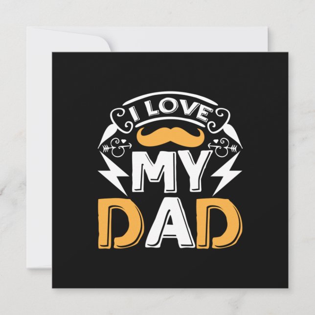 Daddy Gift I Liebe Vater Einladung (Vorderseite)
