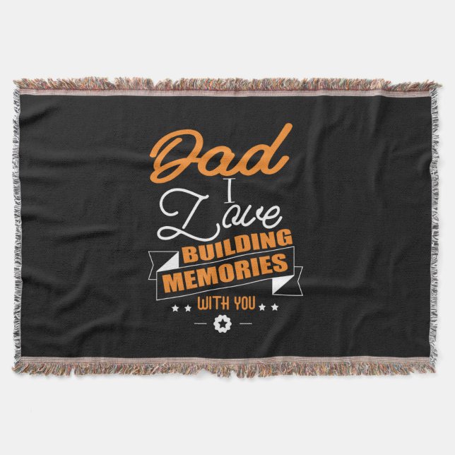 Daddy Gift Liebe Gebäude Erinnerungen mit dir Decke (Vorderseite)