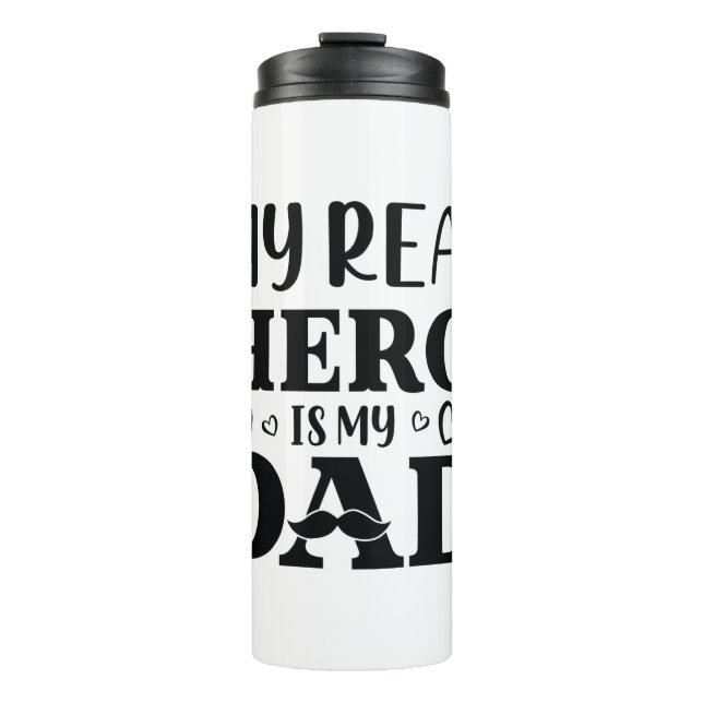Daddy Gift mein echter Held ist mein Held Thermosbecher (Vorderseite)