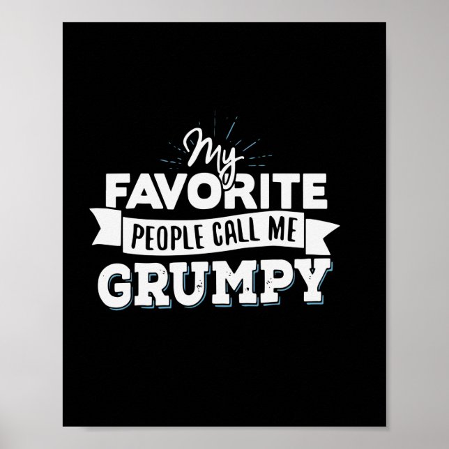Daddy Gift Meine Lieblings-Leute nennen mich gruse Poster (Vorne)