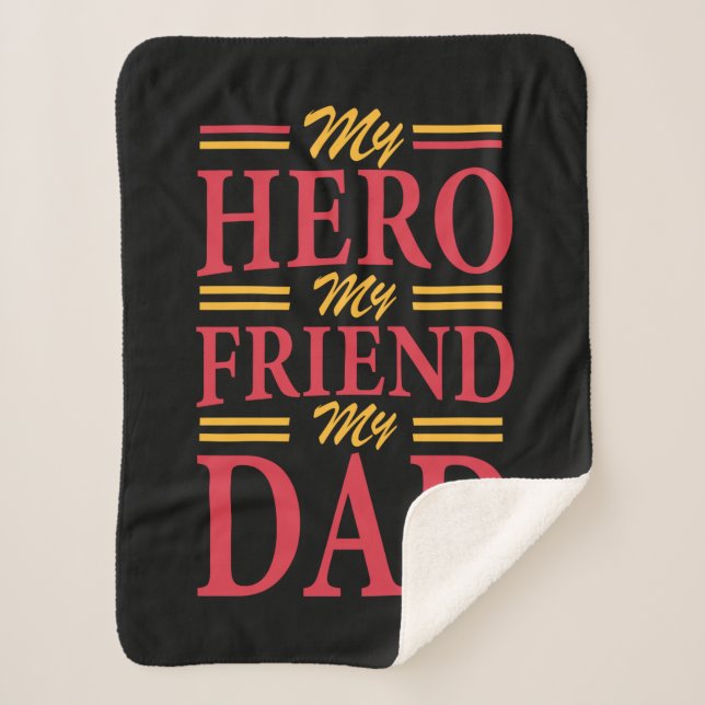 Daddy Gift My Hero Friend Vater Sherpadecke (Vorderseite)