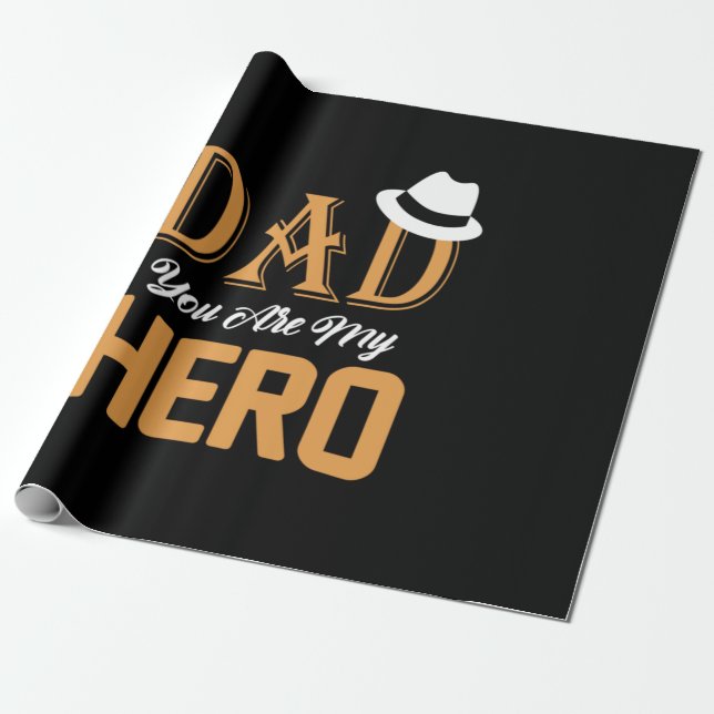 Daddy Gift Vater, du bist mein Held Geschenkpapier (Ungerollt)