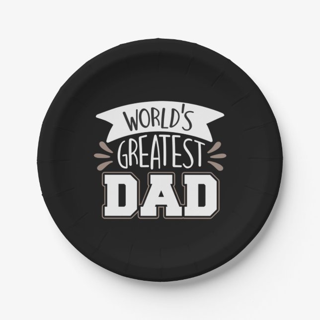 Daddy Gift World's größter Vater Pappteller (Vorderseite)