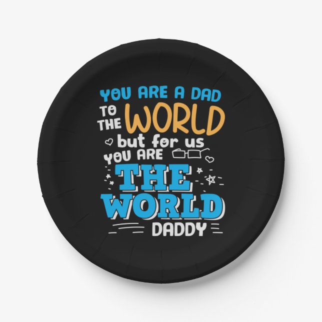 Daddy Gift You Are The World Daddy Pappteller (Vorderseite)