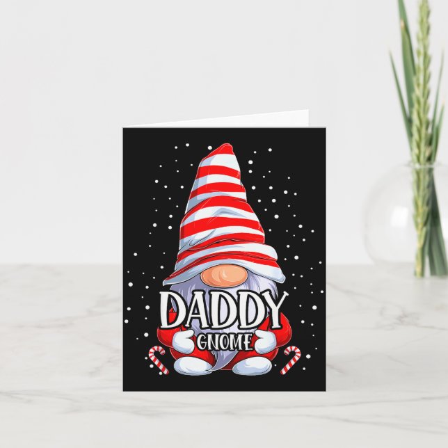 Daddy Gnome Christmas Pajamas Matching Family Grou Karte (Vorderseite)