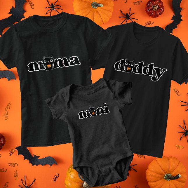 Daddy Halloween Cat Trick-o-Treating Matching T-Shirt (Von Creator hochgeladen)