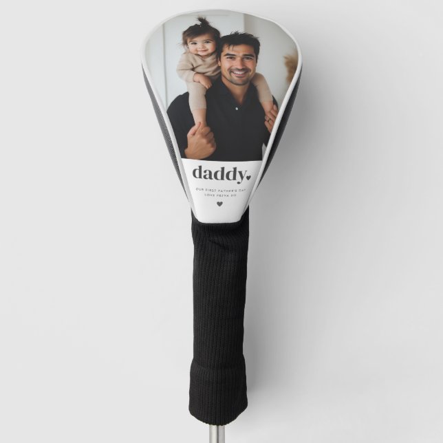 Daddy Heart - Foto des Ersten Vaters Golf Headcover (Vorderseite)
