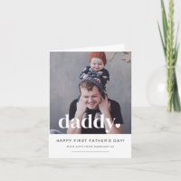 Daddy Heart - Foto-Karte des ersten Vaters