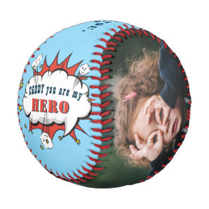 Daddy Hero Superhero Vater Father's Day Foto Baseball