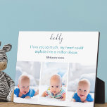 Daddy I Liebe Sie so viel 3 Foto Personalisiert Fotoplatte<br><div class="desc">Bezaubernde Foto-Plakette mit 3 Ihrer Lieblings-Fotos. Die Vorlage ist Set für Sie, um die Formulierung, die derzeit lautet "Papa I Liebe Sie so viel mein Herz könnte explodieren in eine Million Kisses [Baby Name] xoxo" personalisieren. Der Text ist in elegantem Schrift und modernem Druck in Blau auf weißem Hintergrund geschrieben....</div>