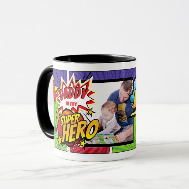 DADDY ist mein COMIC für benutzerdefiniertes SUPER Tasse (Vorderseite Links)