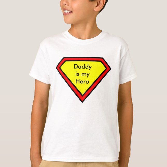 Daddy ist mein Held T-Shirt (Vorderseite)