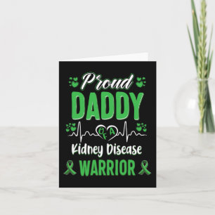 Daddy Kidney Disease Warrior Awareness Ribbon Gree Karte