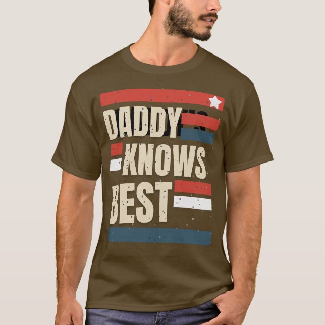 “Daddy Knows Best” | Vintage BBQ & Gift T-Shirt (Vorderseite)