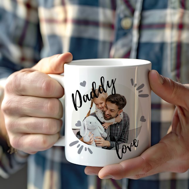 Daddy Liebe | Tag des niedlichen Fotos Vater Kaffeetasse (Von Creator hochgeladen)