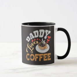 Daddy Lieben Coffee Hearts Funny Gift Tasse