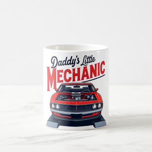 Daddy Little Mechanic Classic Car Keepake Tasse (Mittel)