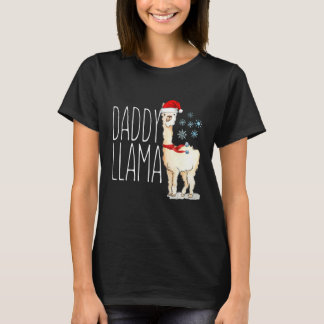 Daddy Llama Christmas Matching Family Tribe Holid T-Shirt