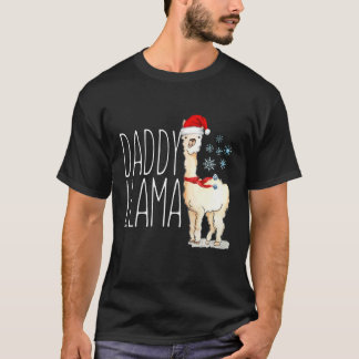 Daddy Llama Christmas Matching Family Tribe Holida T-Shirt