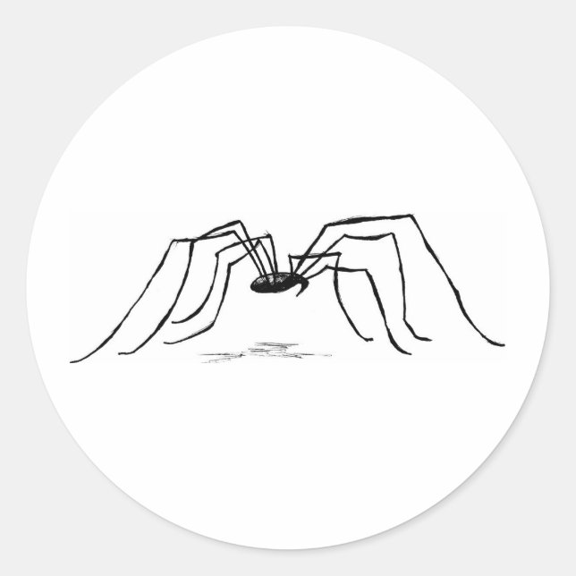 Daddy Long Legs Runder Aufkleber (Vorderseite)
