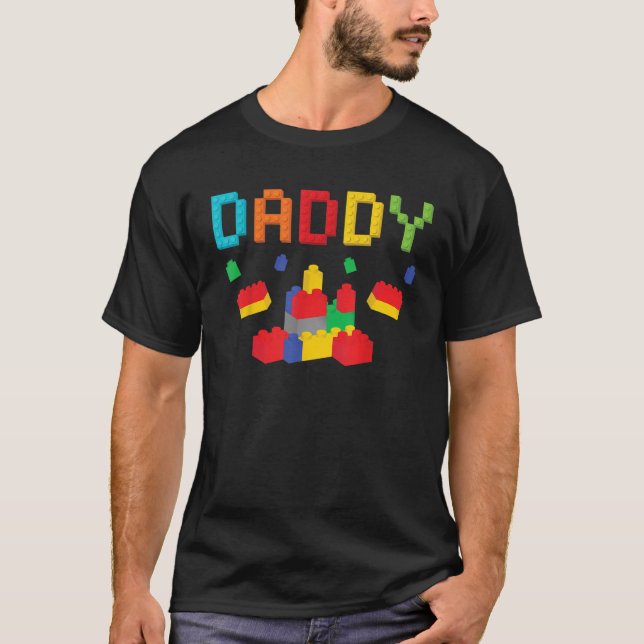 Daddy Master Builder Gebäude Blocks Bricks Matchi T-Shirt (Vorderseite)