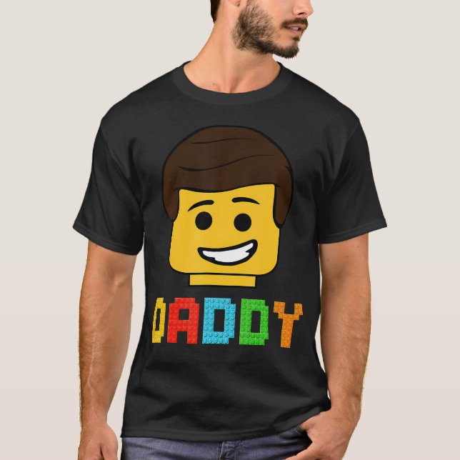 Daddy Master Builder Gebäude Bricks Blocks Family T-Shirt (Vorderseite)