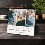 'Daddy & Me' 1. Vatertag 3 x FotoCollage Fotoplatte<br><div class="desc">Achtung, neue Väter! Wir wissen, dass Ihr erster Vatertag ein wichtiger Meilenstein ist, und wir haben den perfekten Willen got, ihn zu gedenken. Erstellen Sie Ihre eigene "Daddy & Me" Foto Plaque, mit 3 Ihrer Lieblings-Fotos, "Happy First Father's Day" mit niedlichen kleinen Herzen, und eine personalisierte Note "mit Liebe". Außerdem...</div>