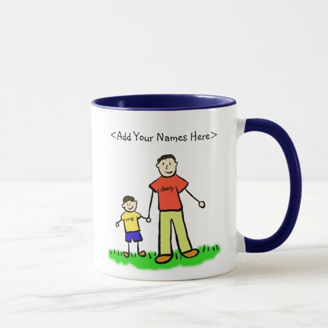 Daddy & Me Little Boy Mug (Nom Personnalisé) (Droite)