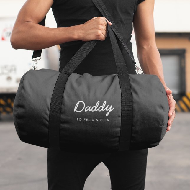 Daddy | Moderne Kinder heißen schwarz Duffle Bag (Von Creator hochgeladen)