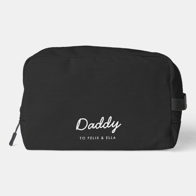Daddy | Moderne Kinder heißen schwarz Waschbeutel (Rückseite)