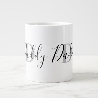 Daddy-Monogramm Grau Jumbo-Tasse