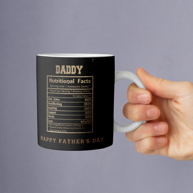 Daddy Nutritional Facts Vatertag Tasse (Von Creator hochgeladen)