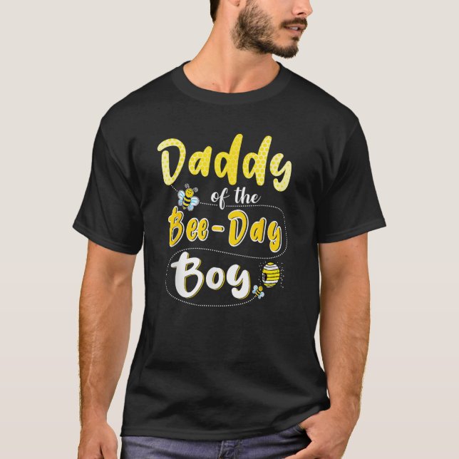 Daddy of the Bee Day Boy Hive Party Matching Birth T-Shirt (Vorderseite)