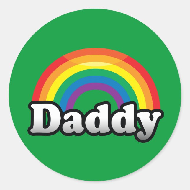 DADDY PRIDE RUNDER AUFKLEBER (Vorderseite)