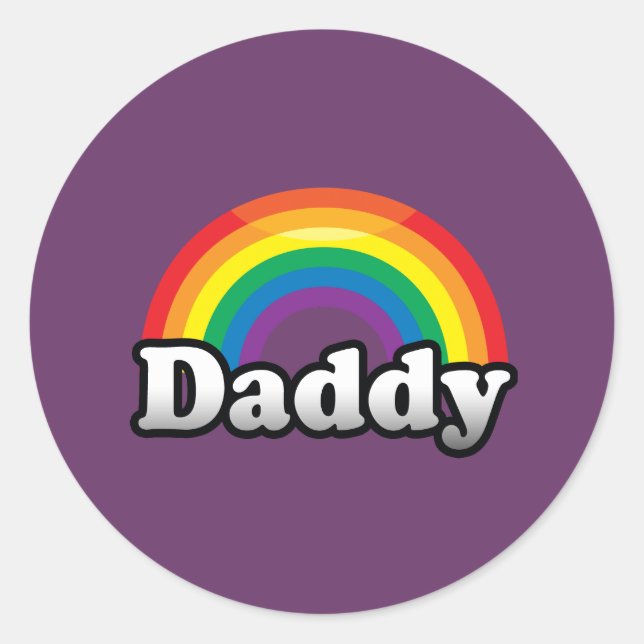DADDY PRIDE RUNDER AUFKLEBER (Vorderseite)